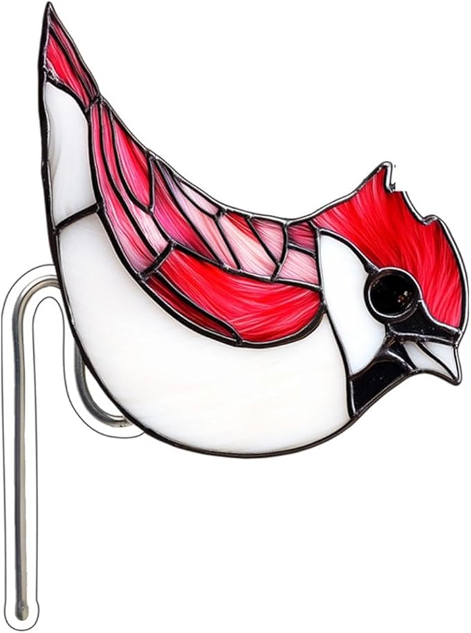 Bird Butterfly Flower Plant Pot Stake Decoration, 4.7 Inch 2D Colorful Acrylic Bird Butterfly Garden Ground Insert Decor, Outdoor Yard Lawn Pathway Patio Art Ornaments, Gifts for Mom (I)