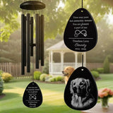Personalized Pet Memorial Wind Chimes for Outside – Custom Sympathy Gift for Loss of Dog Cat Horse Bird- Laser Engraved with Your Pet's Photo & Name – in Loving Memory – Outdoor Garden Decor