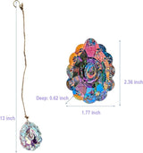 Crystal Prism DIY Suncatchers, 3PC AB Flower Prism Hanging Crystal for Windows, Chandeliers, Garden and Home Decor