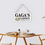 Gaga Gifts Outdoor Garden Wooden Sign Decor, Indoor Garden Decoration Hanging Signs 12x6 Inches, Outdoor Porch Yard Wall Art Decor Sign, Mother's Day Gifts Birthday Gift for Mom Grandma