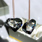 Clear Heart Crystal Suncatcher, 2pc 45mm Hanging Prism for Windows, Outdoor Indoor Decoration, Rainbow Maker Gifts for Mom, Grandma, Friend