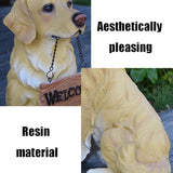 Garden Statue Animal Sculpture Outdoor Decor Gift Outdoor Statues Courtyard Resin Decoration Outdoor Garden Simulation Animal Statue Living Room Corridor Dog Sculpture(36 * 30 * 46cm)