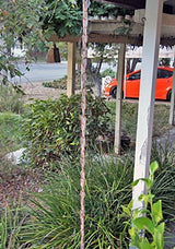 Large Copper Link Rain Chain with Installation Kit (12 Foot)