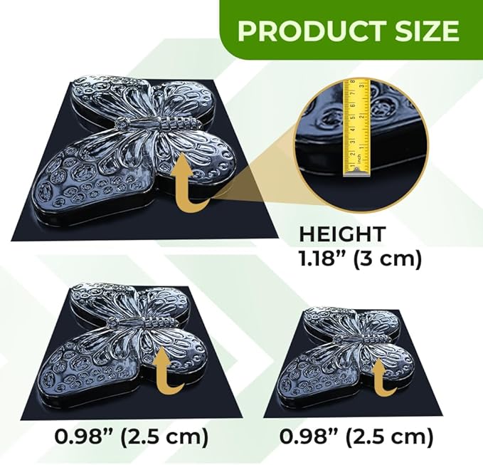 3 pcs Butterfly Stepping Stone Molds, Paving DIY Stepping Stone Mold - Casting Pathmaker Garden Pathmate Pavement Precast Concrete Molds and Forms Walkway