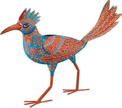 Regal Art & Gift Henna Roadrunner Decor - Decorative Metal Sculpture, Outdoor Bird Decor for Patio, Porch & Garden Décor - Medium