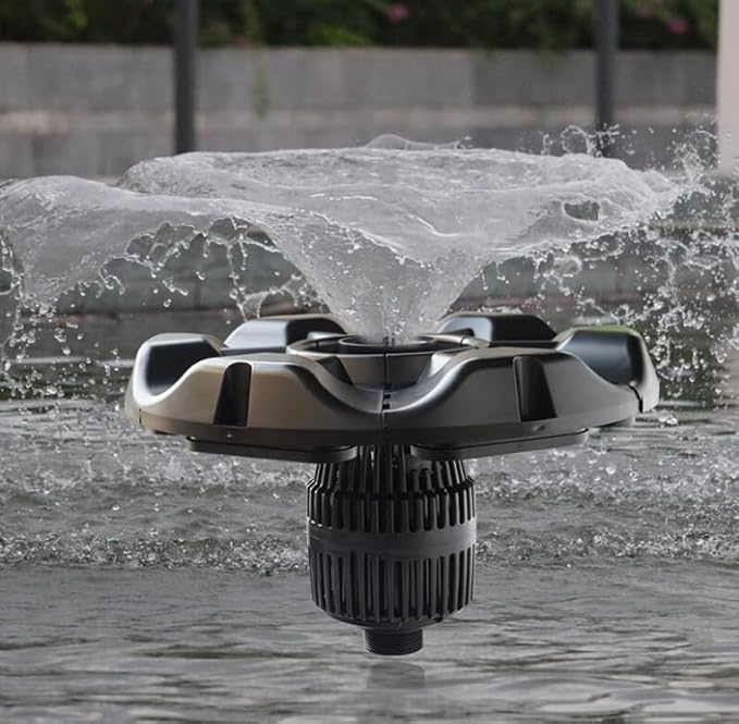 Pond Fountain Aerator,10000 GPH, 8 White LED Lights, Constant and Gradient Dual Modes,time Controller.35’ Power Cord, Classic Crown Spray Pattern 4’x10’for Pond, Lake, Swimming Pool& Water Garden