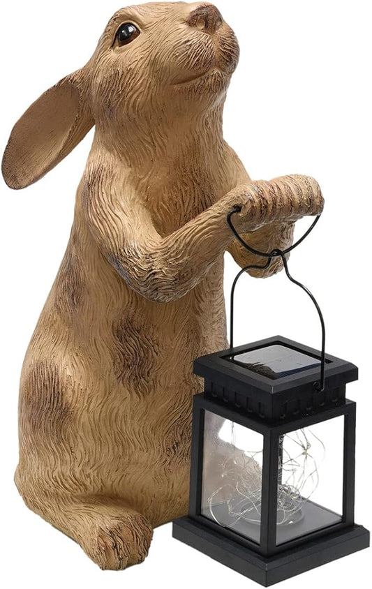 BRECK'S - Outdoor Solar Powered Garden Rabbit Statue