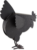 Zingz & Thingz Galvanized Metal Collection Country Farmhouse Animal Garden Sculpture, 11.25x3.75x14.5, Hen with Chicks