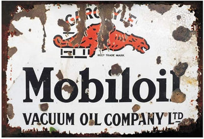 Pack of 5 pcs Retro Vintage Tin Signs, Gas Oil Car Metal Posters for Garage Man Cave Bar, 8x12 inch/20x30cm