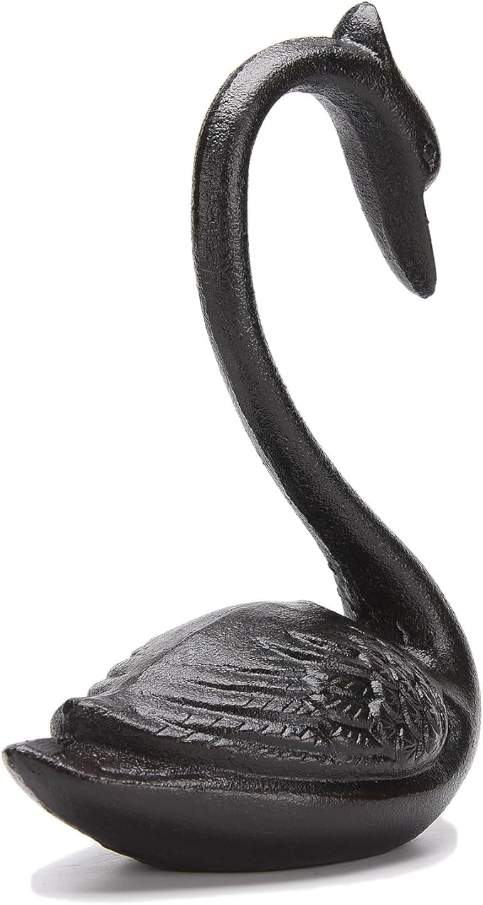 BRASSTAR Cast Iron Elegant Swan Garden Home Office Desk Decor Collection Animal Figurine Interior and Exterior Art Decoration TQGJPT528