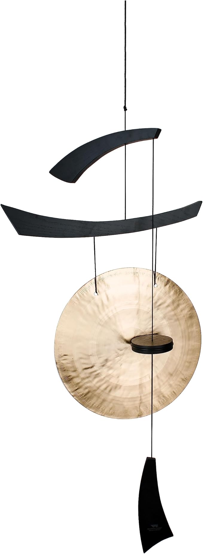 Woodstock Wind Chimes for Outside, Outdoor Decor, Patio and Garden Decor for Outside, Front Porch Decor Wind Gong Style Wind Chimes (50") Emperor Gong Large Black Gifts (EGCLB)