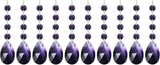 PATIKIL Teardrop Crystal Chandelier Pendants Beads, 10 Pack 125mm Length 38mm Chandelier Prisms Parts Ornaments Hanging Beads for DIY Arts Crafts Decoration, Violet