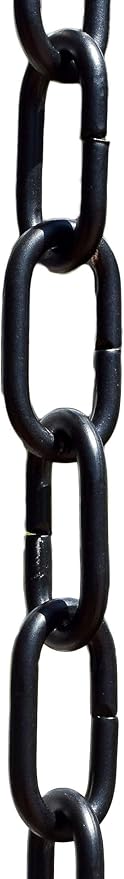 Monarch Rain Chains Aluminum Trad Link Black Rain Chains for Gutters – 8.5 ft Black Decorative Rainchain Outdoor Durable Heavy Duty Gutter Chain Downspout, Modern Rainchains for Outside
