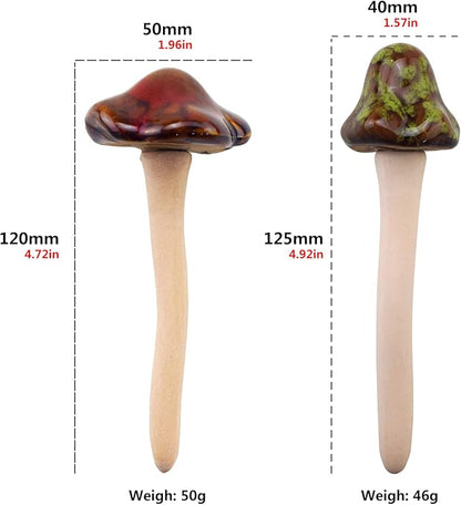 8 Pieces Ceramic Mushroom Statue Garden Pot Decoration Mushroom Figurine Indoor and Outdoor Flowerpot Decoration Lawn Tree Ornaments Pottery Accessories