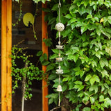 Jemeni 40" H Teapot & Cups Rain Chime with Bell Hanging, Green Patina…