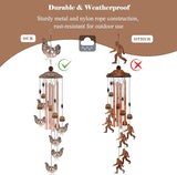 for Women Chicken Wind Chimes for Outside, 35'' Metal Chicken WindChimes Gifts for Women/Men, Decoration for Outdoor, Home, Garden, Patio, Backyard