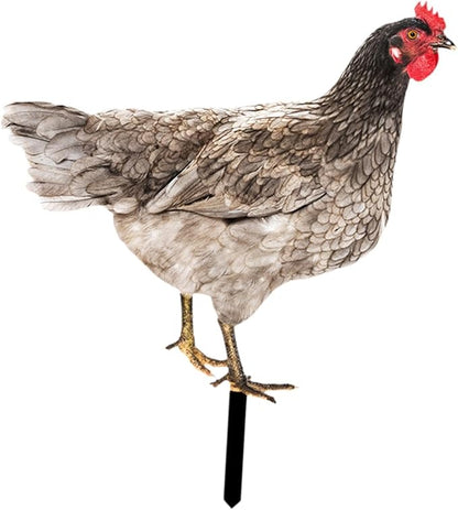 Rooster Yard Stake Hen Lawn Ornament Gift Chicken Garden Statue Figurine for Hallway Farmhouse Entryway Birthday Thanksgiving, Style B