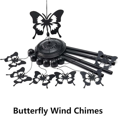 Butterfly Wind Chimes for Outside, Butterfly Gifts for Women Men Mom Grandma Birthday, 37" Windchimes Hanging Outdoors Garden Decor, Home Patio Garden Porch Yard Decorations