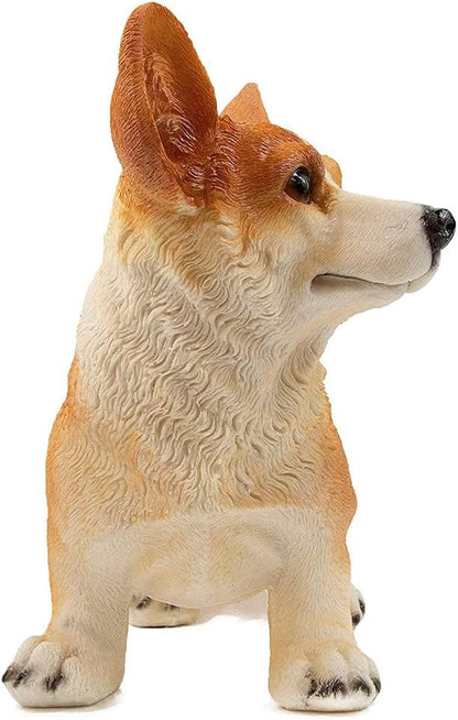 Garden Corgi Statue Dog Figurines Indoor/Outdoor Garden Landscaping Sculpture for Patio, Yard or Lawn Flower Pots Balcony Ornaments