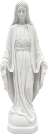Vittoria Collection 12" Our Lady of Grace Virgin Mary Madonna Blessed Mother Religious Catholic Italian White Statue Sculpture Figurine Figure Made in Italy Indoor Outdoor Garden
