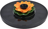 Milltrip Flower Solar Fountain, Floating Solar Powered Water Feature for Bird Bath, Garden Pond & Outdoor Decor (Orange)