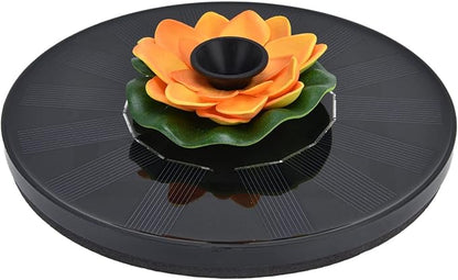 Milltrip Flower Solar Fountain, Floating Solar Powered Water Feature for Bird Bath, Garden Pond & Outdoor Decor (Orange)