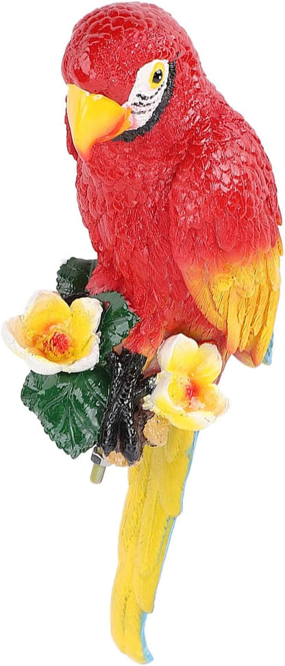 EVGATSAUTO Scarlet Decorative Figure, Tropical Sculpture, Large Weatherproof Statue for Garden, Courtyard, Balcony or Inner Walls