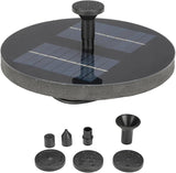 Solar Fountain, Round Solar Water Fountain Pump for Bird Bath, 1.6W Floating Solar Landscape Fountain for Garden Decoration Pool Pond