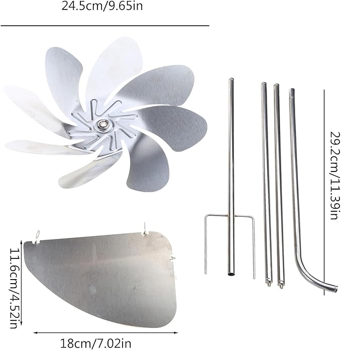 Retro Garden Spinner 360 Degree Rotation Metal Willdmill for Outdoor Yard Garden Sculptures Decoration