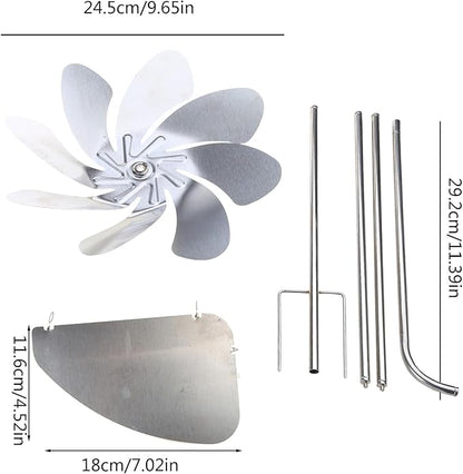 Retro Garden Spinner 360 Degree Rotation Metal Willdmill for Outdoor Yard Garden Sculptures Decoration