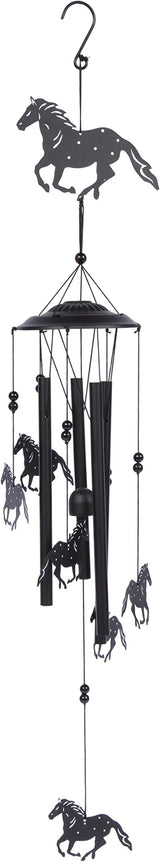 VP Home Wild Horses Wind Chimes for Outside - Harmonic Windchimes with Rustic Design for Gardens, Patios, and Porches - Thoughtful Horse Gifts for Mom, Grandma, and Horse Lovers - 12 x 12 x 84 Inches