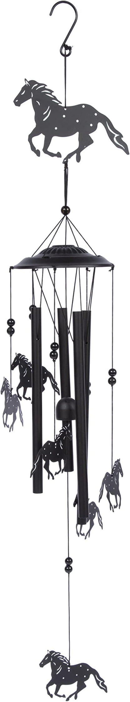 VP Home Wild Horses Wind Chimes for Outside - Harmonic Windchimes with Rustic Design for Gardens, Patios, and Porches - Thoughtful Horse Gifts for Mom, Grandma, and Horse Lovers - 12 x 12 x 84 Inches