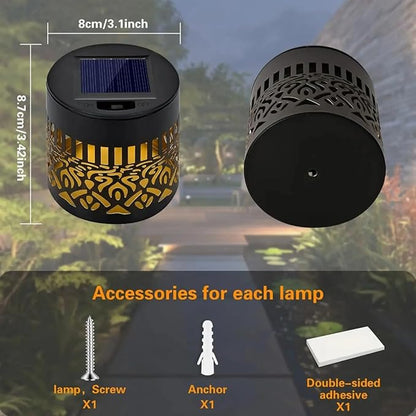 Decorative Solar Mandala Lights, Solar Mandala Lights Outdoor, Solar Powered Outdoor Wall Deck Step Lights, Mandalas Theme Waterproof Fence Light for Garden Patio Backyard Decor (4Pcs Sunflower)