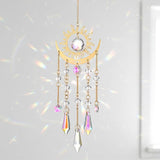 Crystal Prism Sun Catchers Rainbow Maker, Window Prism Rainbow Maker, Sun and Moon Catchers for Indoor Window Hanging, Outdoor Home Garden, Room Decor, Gift for Women