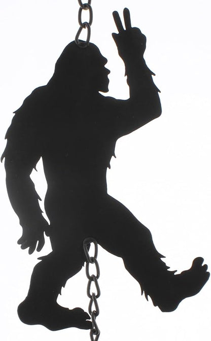 The Bridge Collection 27" Metal Bigfoot Wind Chime - Bigfoot Gifts - Big Foot Yard Decor - Bigfoot Decor - Metal Wind Chimes - Big Foot Silhouette Wind Chime - Windchimes for Garden Decor