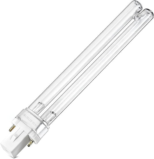 13W UVC Replacement Bulb for Pressurized Biological Pond Filter 1580 1840 2380 2630 GPH & 4-in-1 Pond Filter System Kits 950/1370 GPH, G23 Base UVC Light Bulb for Outdoor Ponds