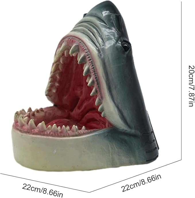 Garden Statues Realistic Shark Head Pond Decor Resin Floating Statue Vibrant Colors & Detailed Texture for Garden Or Pool Protection Yard Ornaments Decor