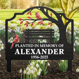 Personalized Metal Garden Stake - Outdoor Memorial Decoration, Sympathy Gift, Yard or Grave Marker - Planted in Memory of