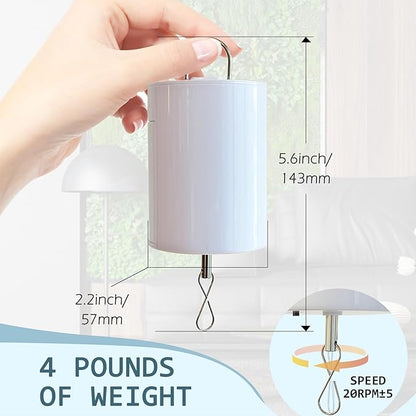 Disco Ball Wind Spinner Mirror Ball Hanging Display Rotating Spinner, Garden Decor with Mini Remote Controller for Battery Operated Motor-20 RPM