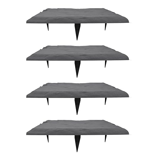 Keenso Unique Textured Stepping Stones, Weatherproof Garden Decoration for Outdoor Walkways (Gray)