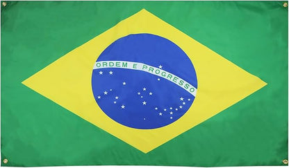 AZ FLAG Brazil Flag 150 x 90 cm with 4 Eyelets for Balcony or Wall