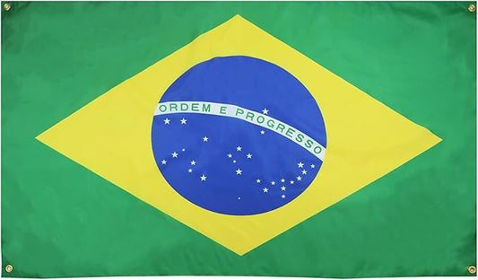AZ FLAG Brazil Flag 150 x 90 cm with 4 Eyelets for Balcony or Wall