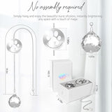 Mooncraftlogy Dog Memorial Gifts, Unique Loss of Pet Sympathy Idea, Clear Crystal Ball Rainbow Suncatcher with Paw Print for Cat or Dog Remembrance and Bereavement