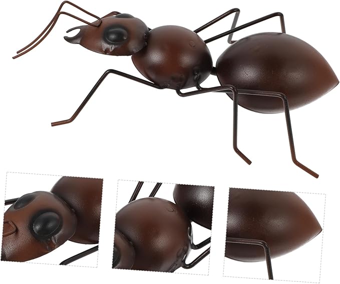 Metal Iron Ant Statue Garden Decor Large Ant Figurine Handcrafted Outdoor Balcony Lawn Ornament for Creative Home and Patio Adornment