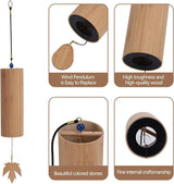 Meditation Chimes, Bamboo Wind Chimes, Wood Wind Chimes for Sound Healing, Meditation, Relaxing, Unique Decor Gift for Outdoor