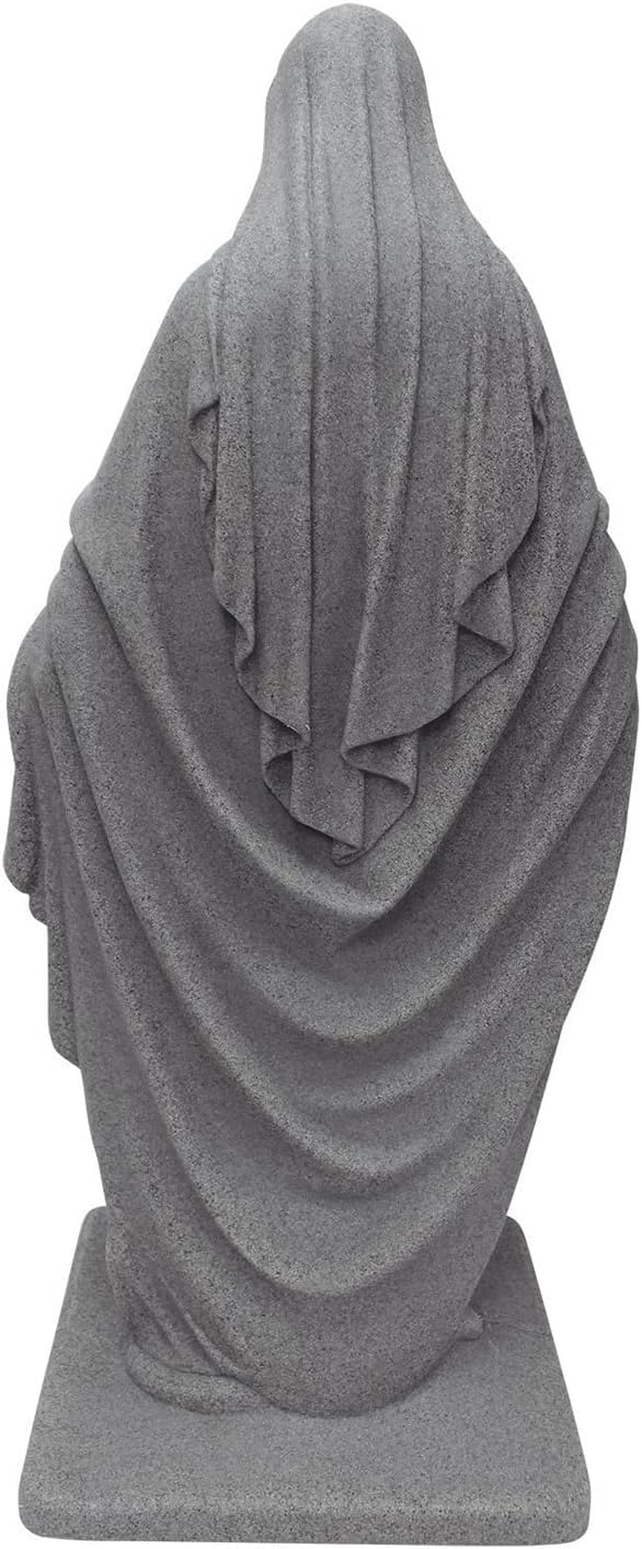 Virgin Mary Statue – Natural Granite Appearance – Made of Resin – Lightweight – 34”