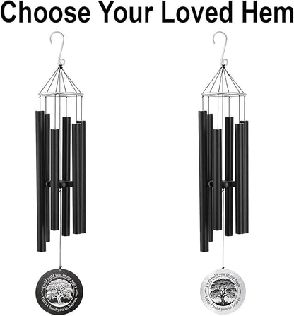 ASTARIN Personalized 30" Bereavement Wind Chimes for Outside, Memorial Gift in Remembrance of a Loved One, Sympathy Gift for Loss of Mother Father Husband, Garden Patio Decor