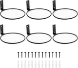 6 Pack 8 Inch Wall Flower Pot Holder Ring Plant Hanger, Metal Planter Hooks Wall Mounted Bracket Heavy Duty for Outdoor Indoor