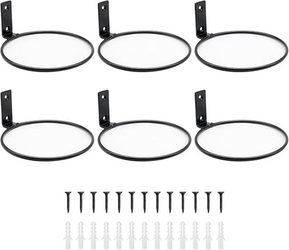 6 Pack 8 Inch Wall Flower Pot Holder Ring Plant Hanger, Metal Planter Hooks Wall Mounted Bracket Heavy Duty for Outdoor Indoor