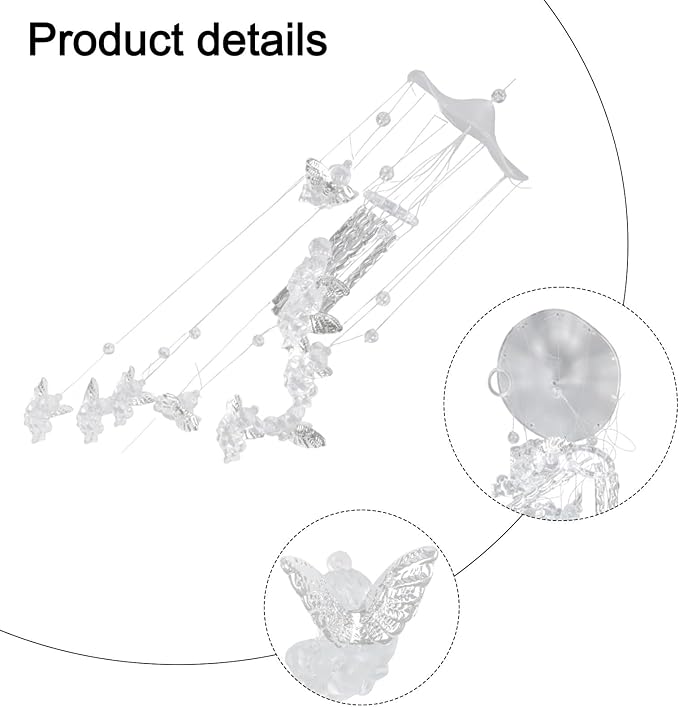 Angel Aluminum Wind Chime with Tuned Metal Tubes for Home, Garden, and Patio Decoration